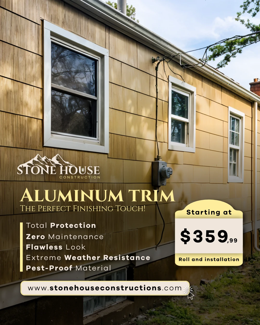 Publicación de Stone House Construction: aluminum trim desde $359,99
